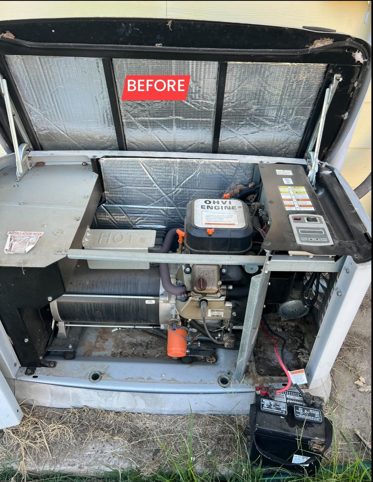 Briggs and Stratton generator engine before service